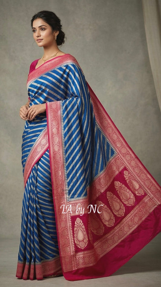 Yale Banarasi Pure Chiffon Georgette Saree