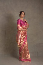 Rani Banarasi Pure Tissue Silk Saree - Double Katan Border