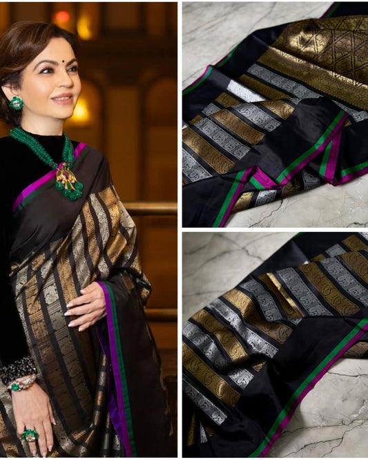 Nita Ambani Inspired Banarasi Blend Katan Silk Saree