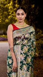 Sacramento Banarasi Pure Khaddi Georgette Saree
