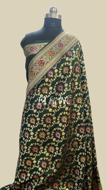 Sacramento Banarasi Pure Katan Silk Pattu Meenakari Saree