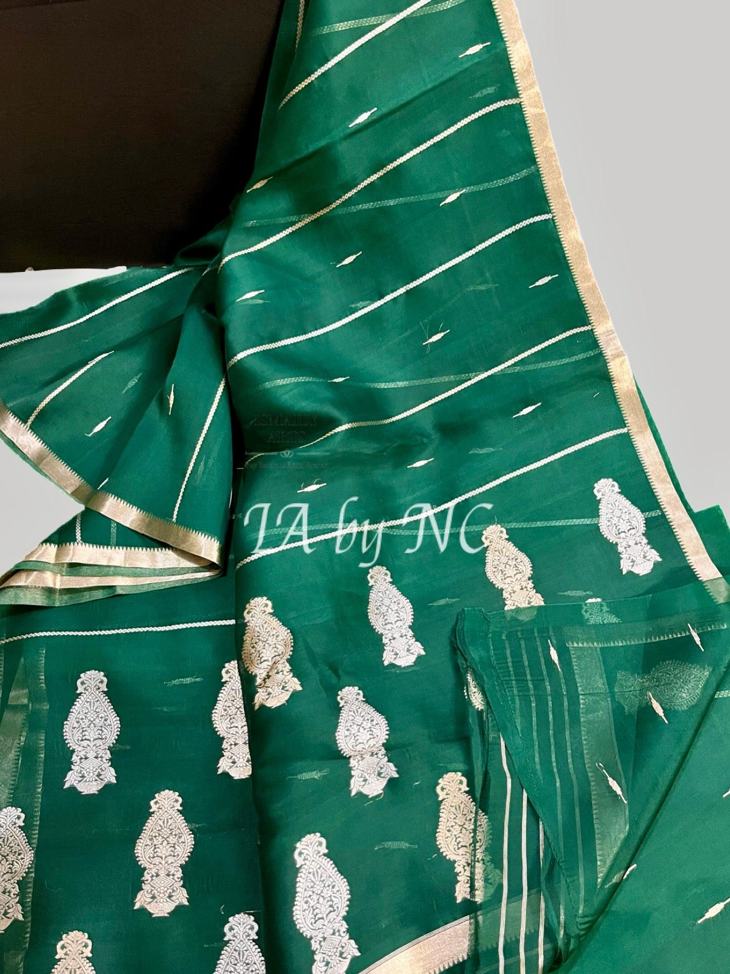 Sacramento Banarasi Pure Kora Organza Kadwa Saree