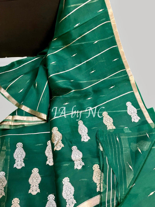 Sacramento Banarasi Pure Kora Organza Kadwa Saree