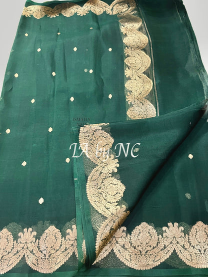 Sacramento Banarasi Pure Kora Organza Kadwa Saree