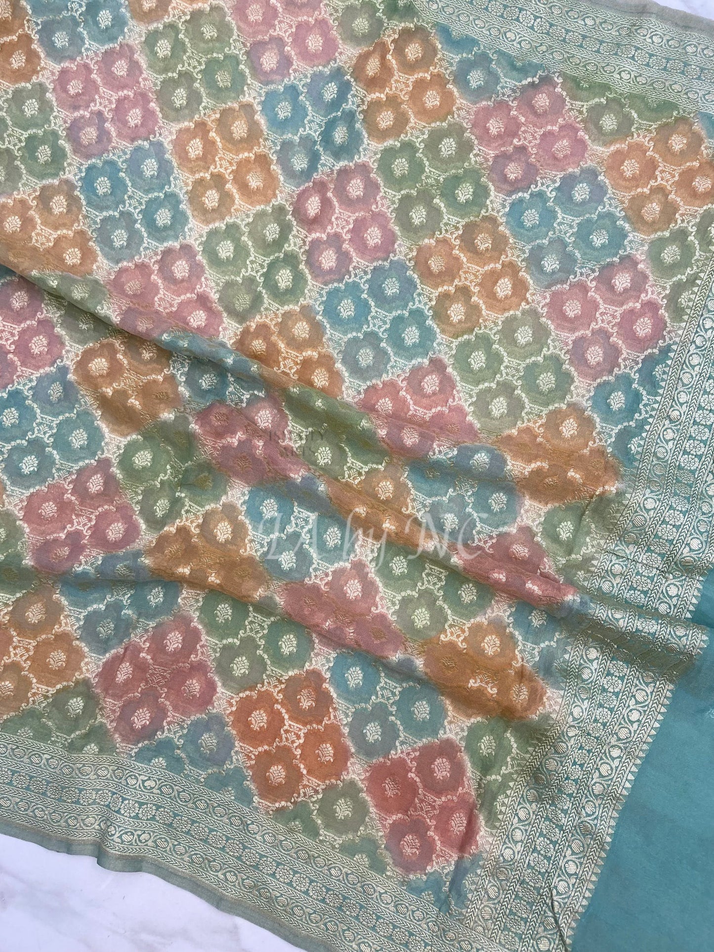 Banarasi Pure Khaddi Georgette Tissue Dupatta