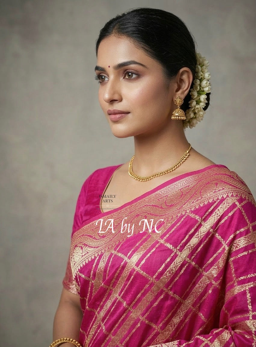 Rani Banarasi Pure Chiffon Georgette Saree