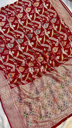 Mulberry Banarasi Pure Khaddi Georgette Saree