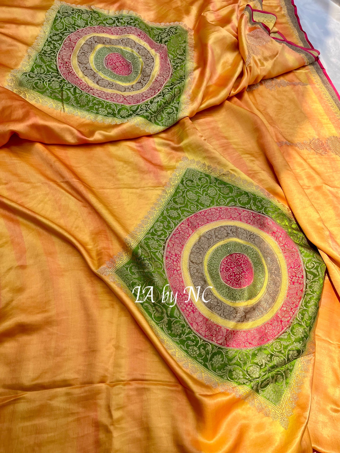 Tuscany Banarasi Pure Katan Mashru Silk Saree