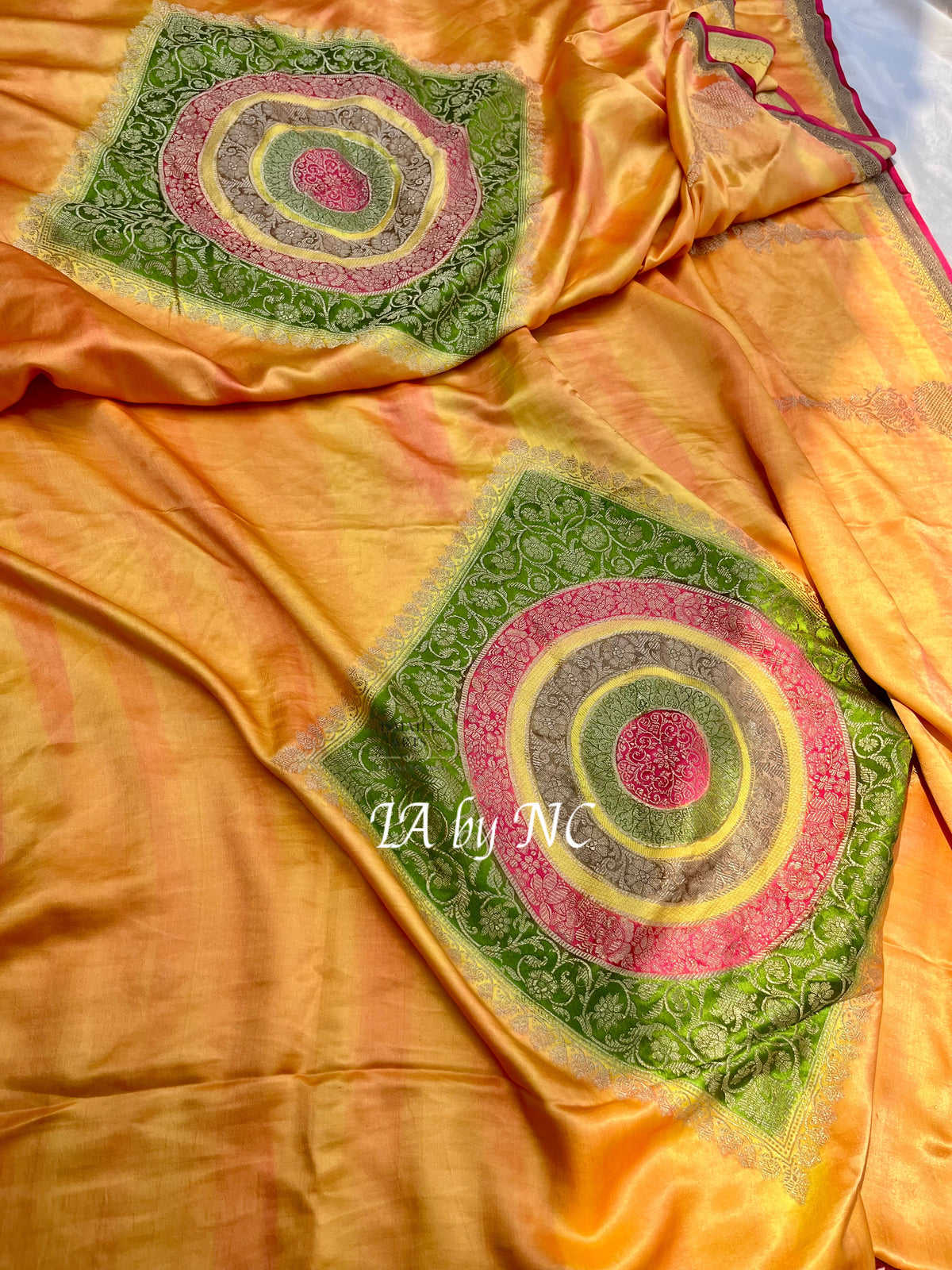 Tuscany Banarasi Pure Katan Mashru Silk Saree