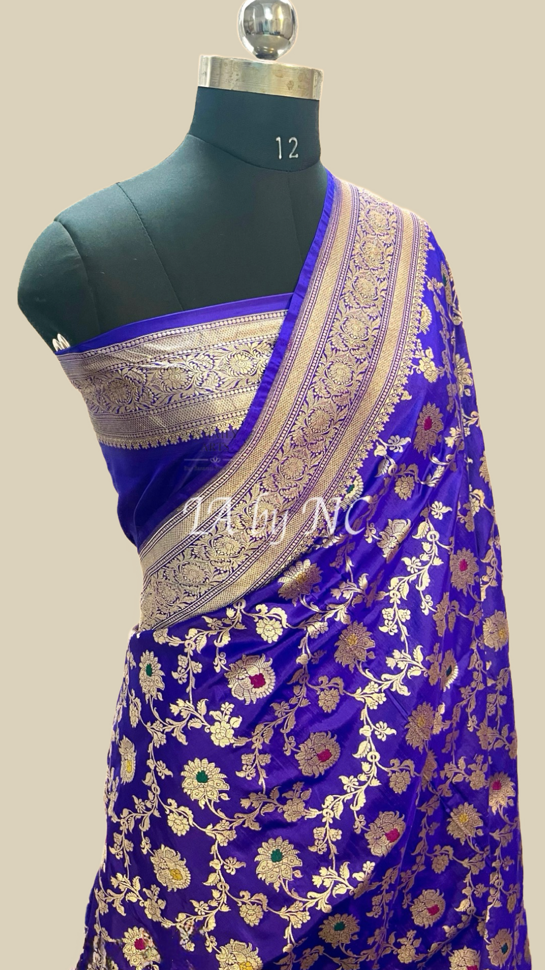 Grape Banarasi Pure Katan Silk Meenakari Pattu Saree