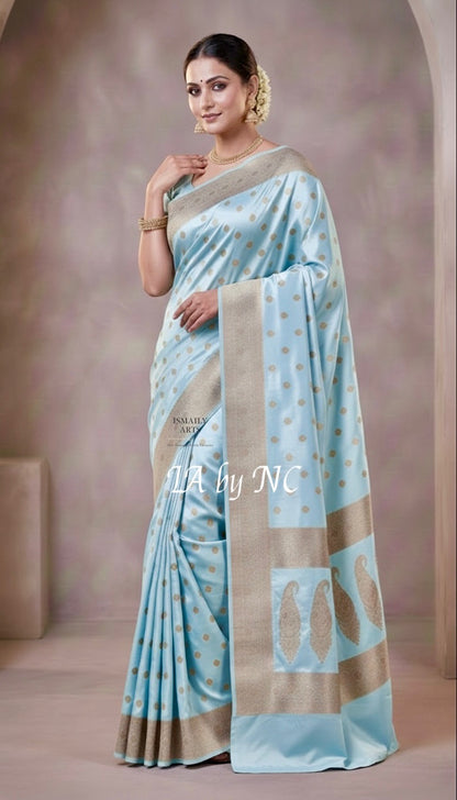 Baby Banarasi Mashru Katan Silk Saree