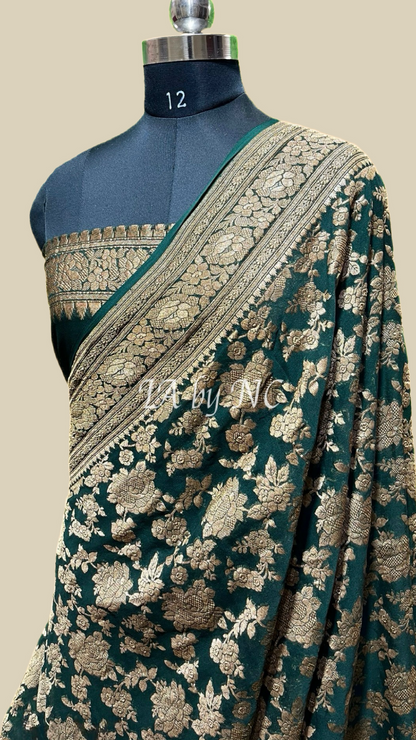 Sacramento Banarasi Pure Khaddi Georgette Saree