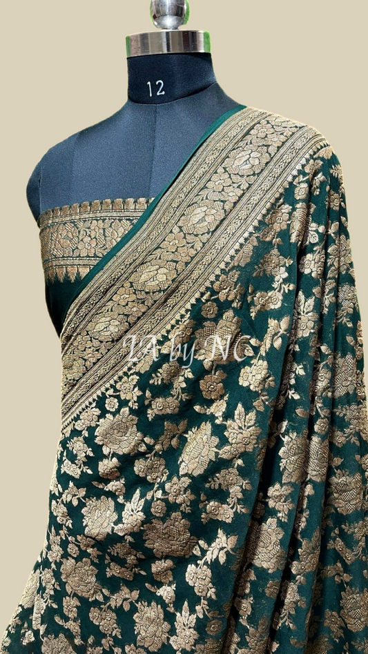 Sacramento Banarasi Pure Khaddi Georgette Saree