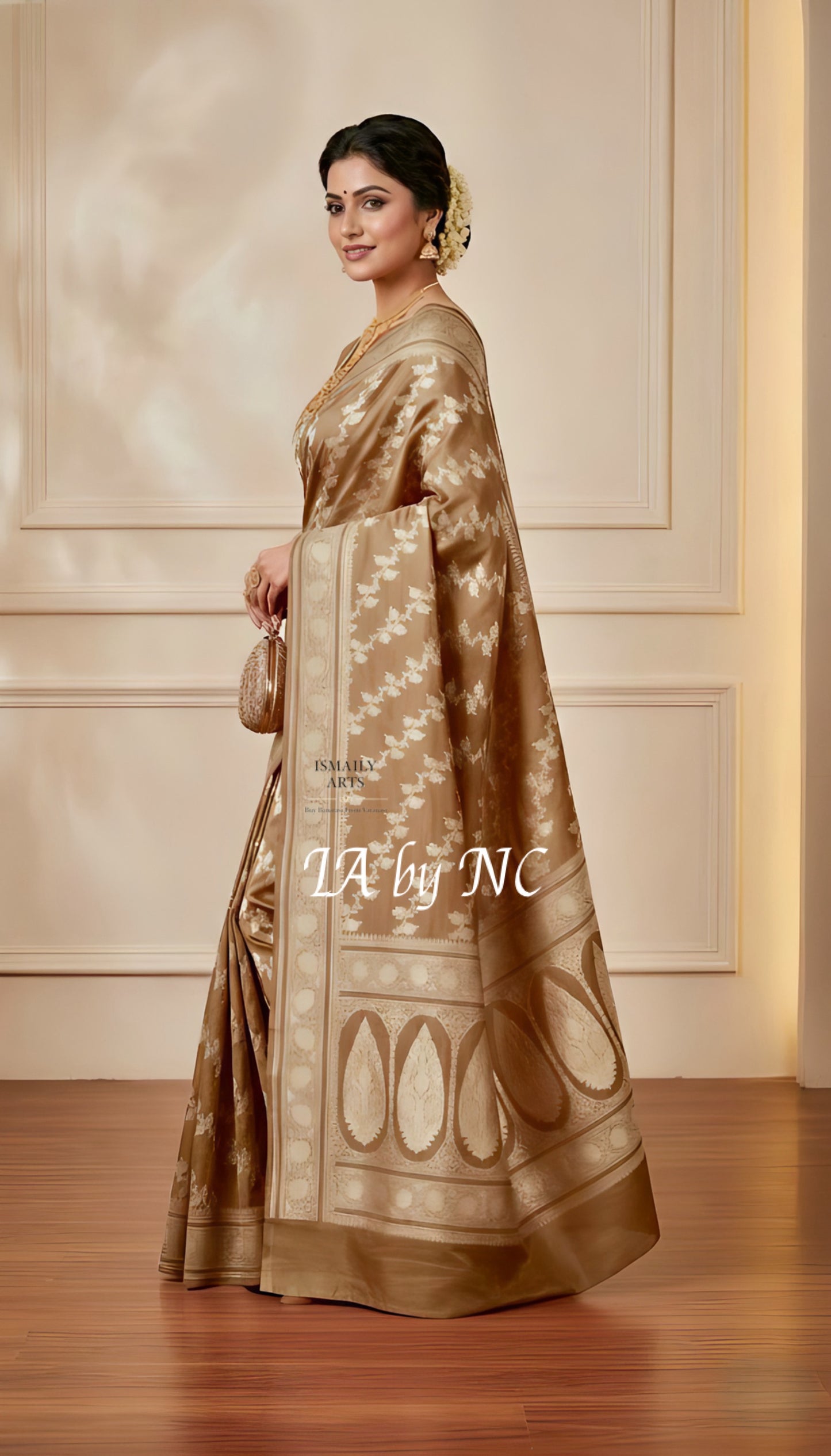 Tortilla Banarasi Mashru Katan Silk Saree