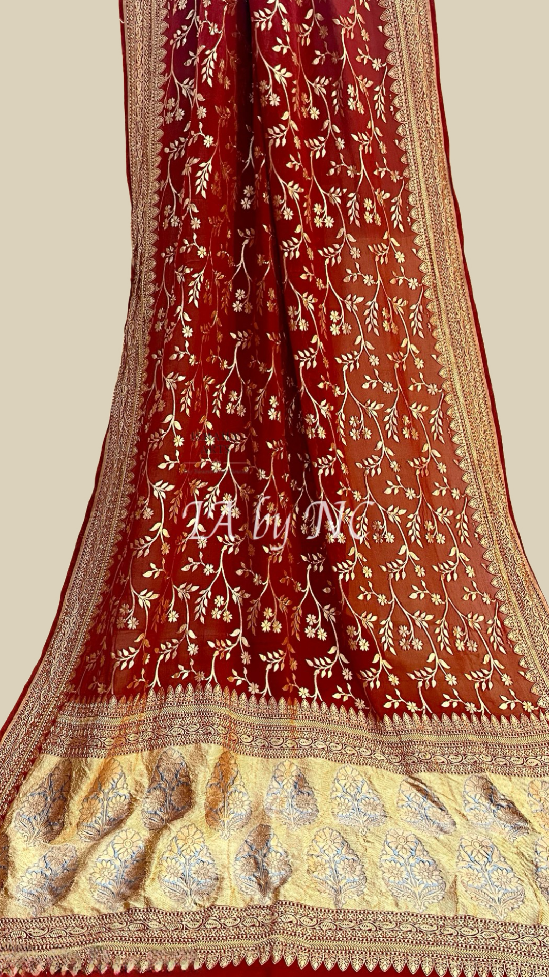 Barn Banarasi Pure Khaddi Georgette Saree
