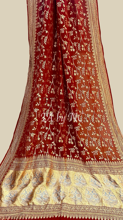 Barn Banarasi Pure Khaddi Georgette Saree