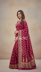 Mulberry Banarasi Pure Khaddi Georgette Saree