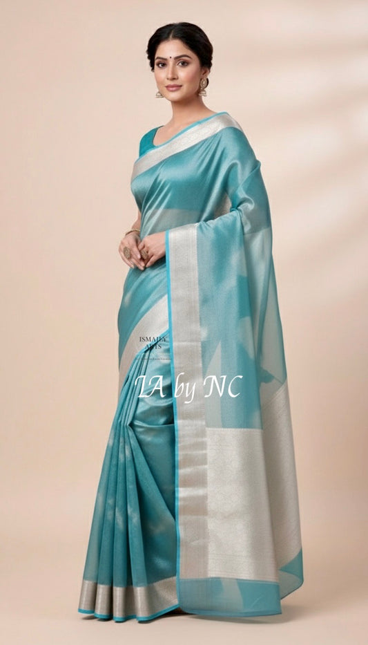 Sky Banarasi Pure Tissue Silk Saree