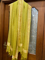 Olive Banarasi Pure Khaddi Georgette Dupatta