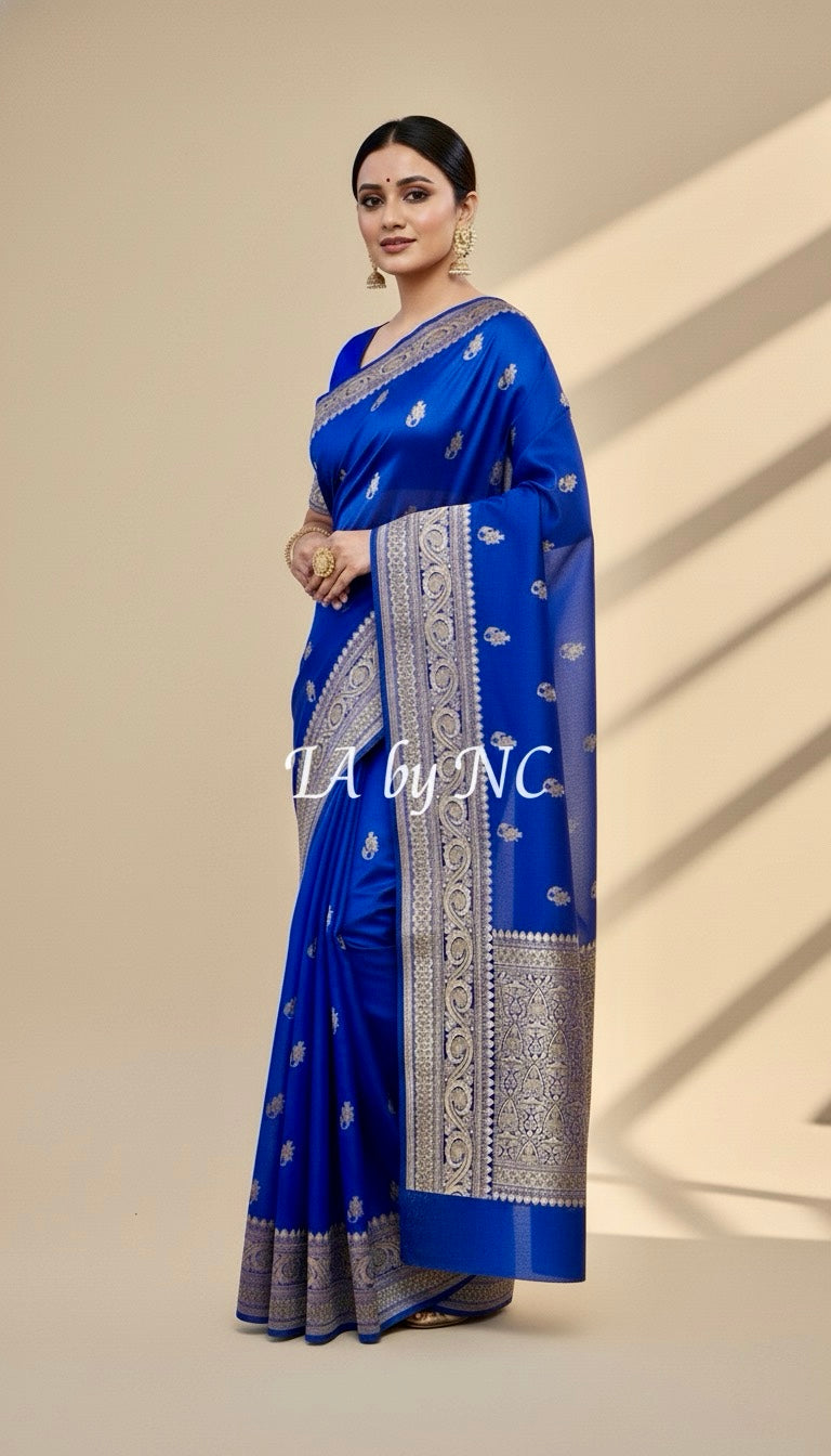 Royal Banarasi Pure Katan Silk Raw Mango Kadwa Saree