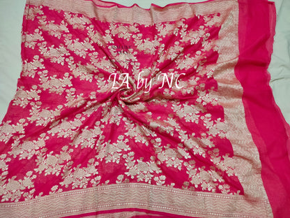 Ruby Banarasi Pure Khaddi Georgette Dupattau