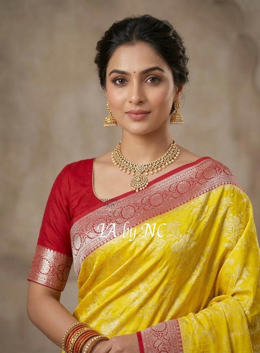 Tuscany Banarasi Pure Chiffon Georgette Saree
