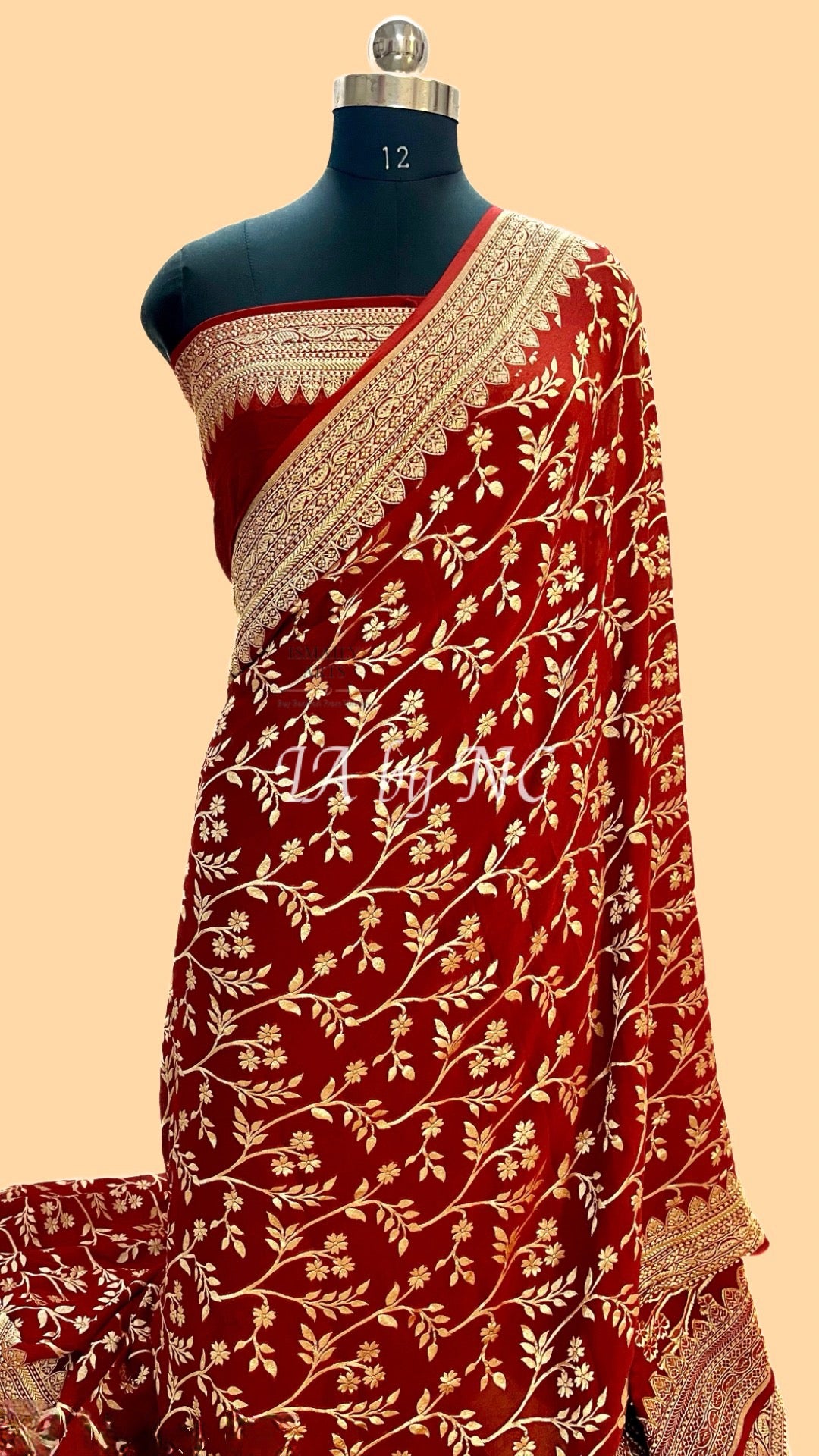 Barn Banarasi Pure Khaddi Georgette Saree