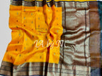 Gold Banarasi Pure Kora Organza Kadwa Saree