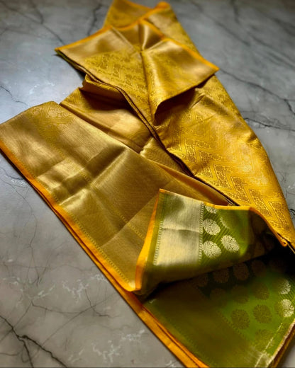 Nayanthara Inspired Banarasi Blend Tissue Brocade Saree
