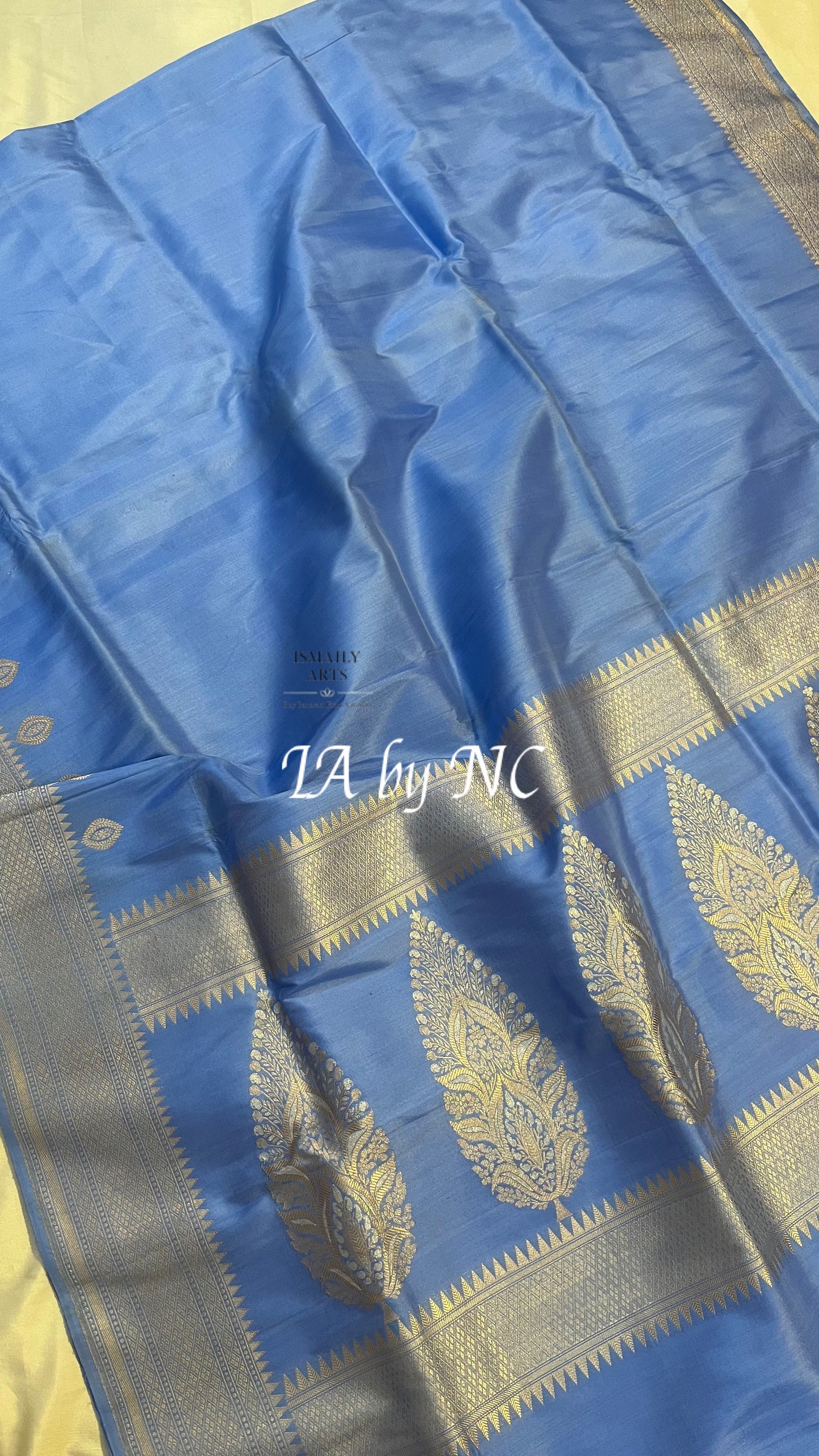 Cornflower Banarasi Pure Katan Silk Pattu Sona Rupa Saree