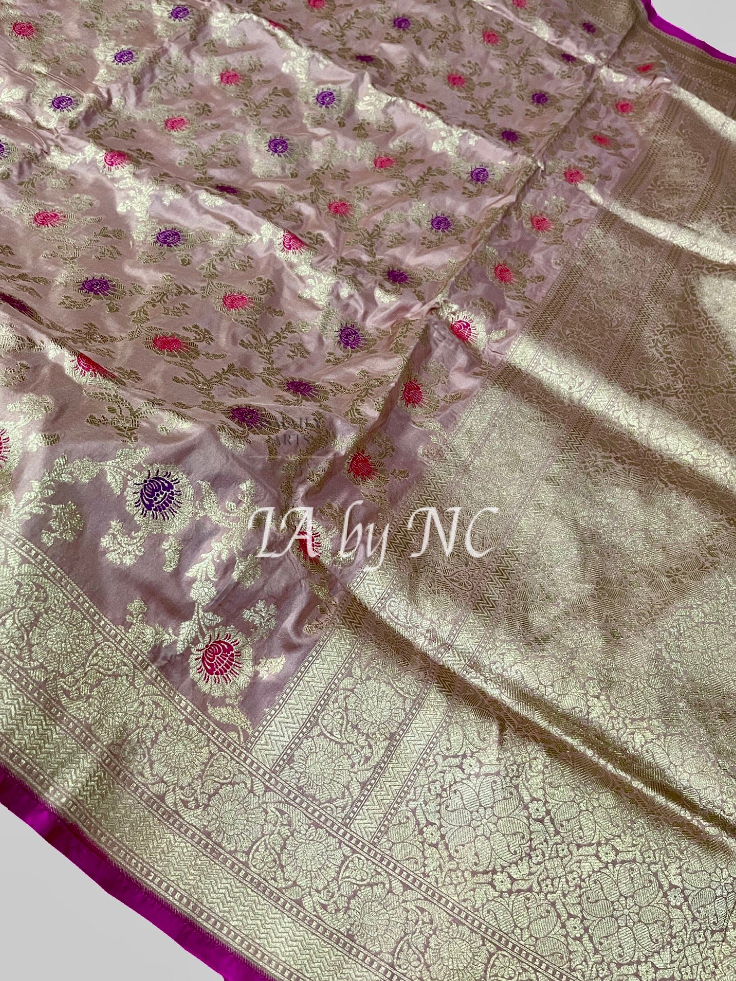 Thulian Banarasi Pure Katan Silk Meenakari Pattu Sona Rupa Saree