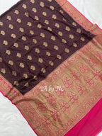 Hickory Banarasi Pure Khaddi Georgette Saree