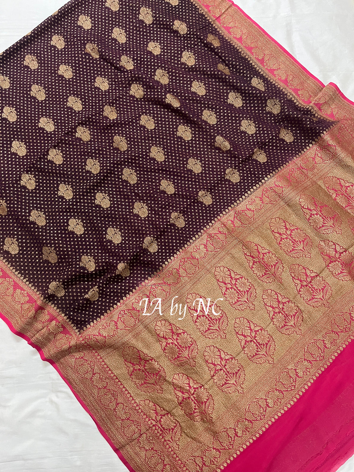 Hickory Banarasi Pure Khaddi Georgette Saree