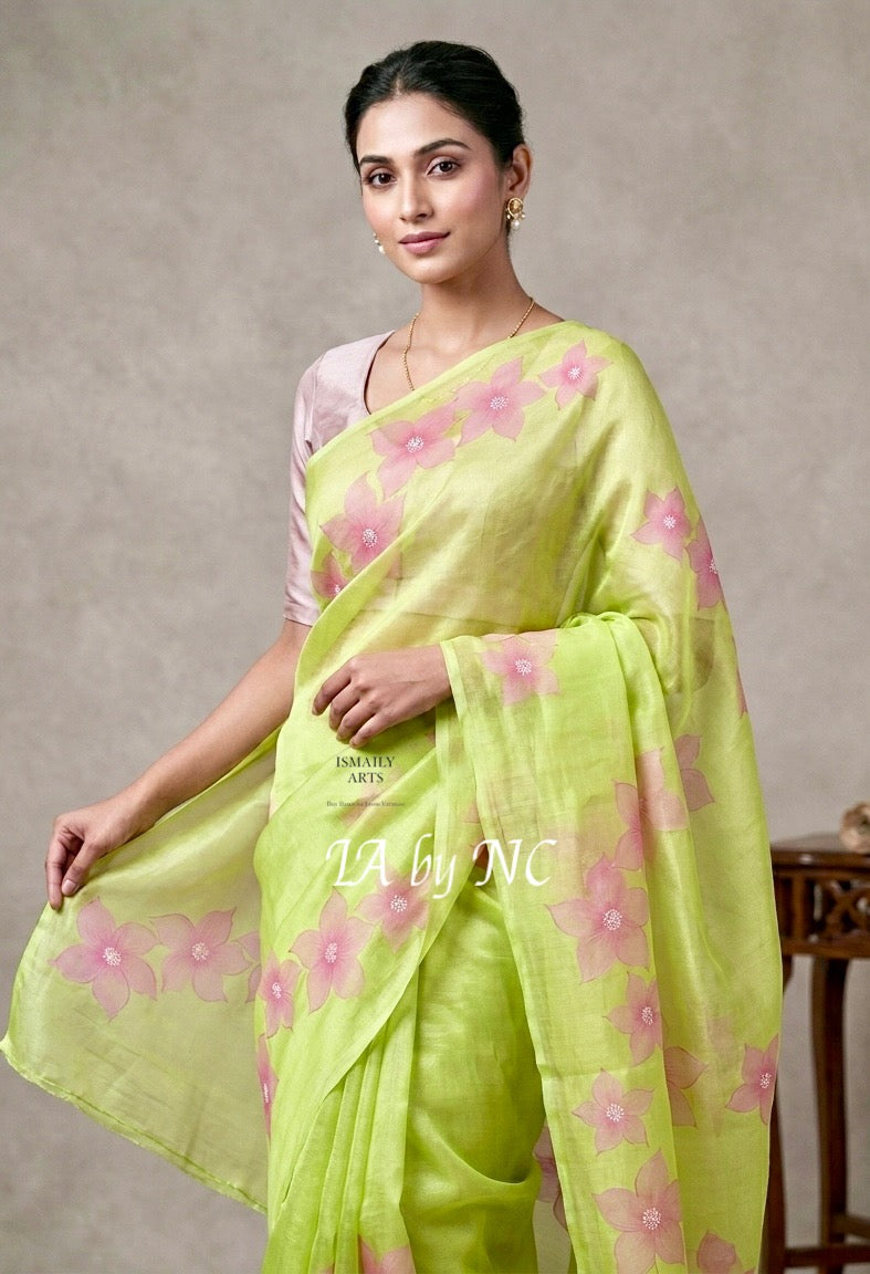 Tuscany Banarasi Pure Kora Organza Saree