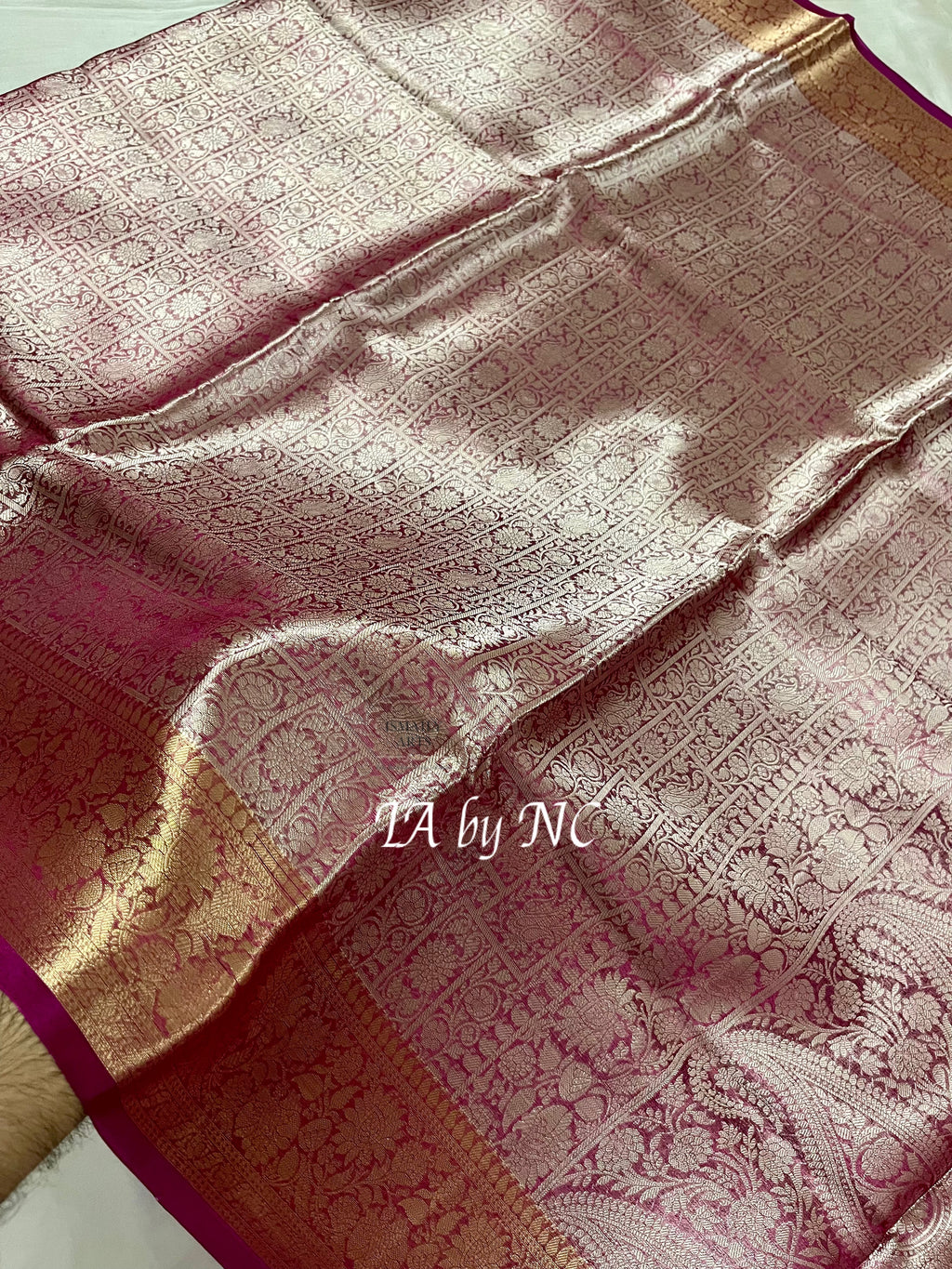 Mulberry Banarasi Pure Tissue Silk Brocade Saree