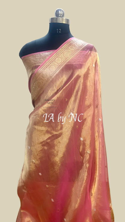 French Banarasi Pure Tissue Silk Sona Rupa Kadwa Saree