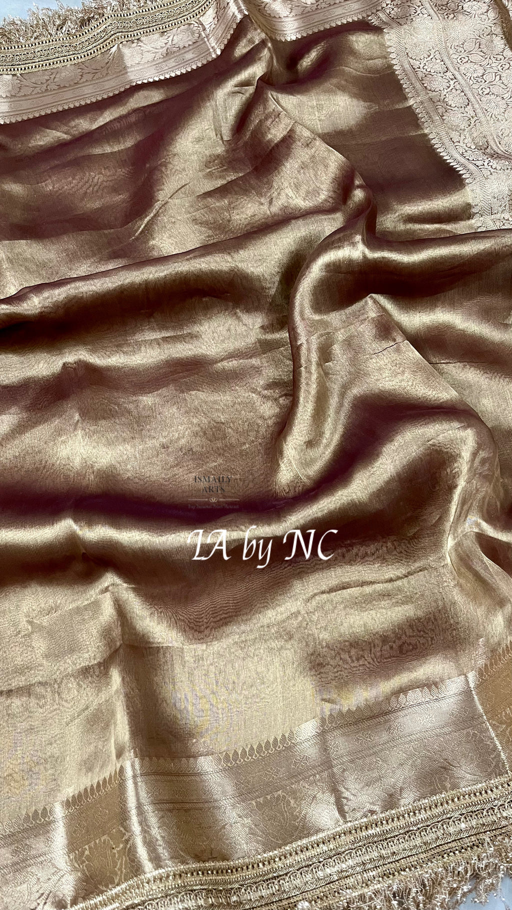 Walnut Banarasi Pure Tissue Silk Saree