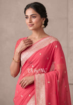 Punch Banarasi Pure Khaddi Georgette Kadwa Saree