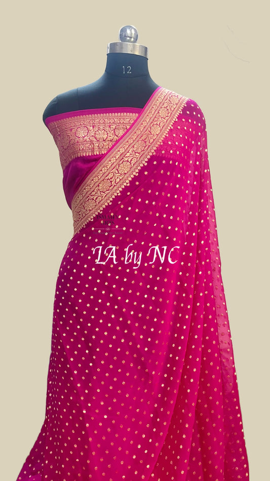 Rani Banarasi Pure Khaddi Georgette Saree