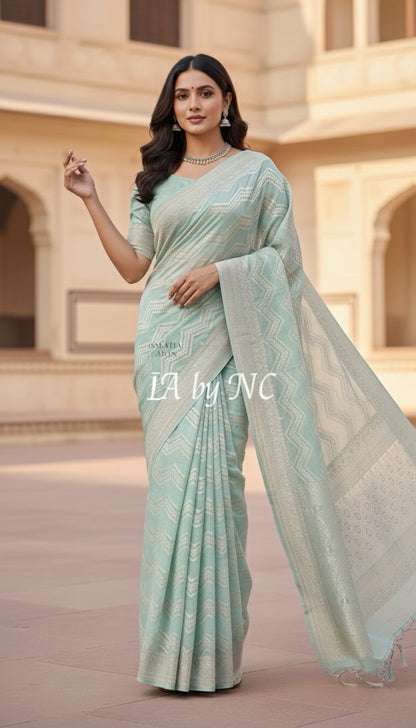 Baby Banarasi Pure Khaddi Georgette Saree