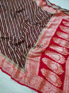 Hickory Banarasi Pure Chiffon Georgette Saree