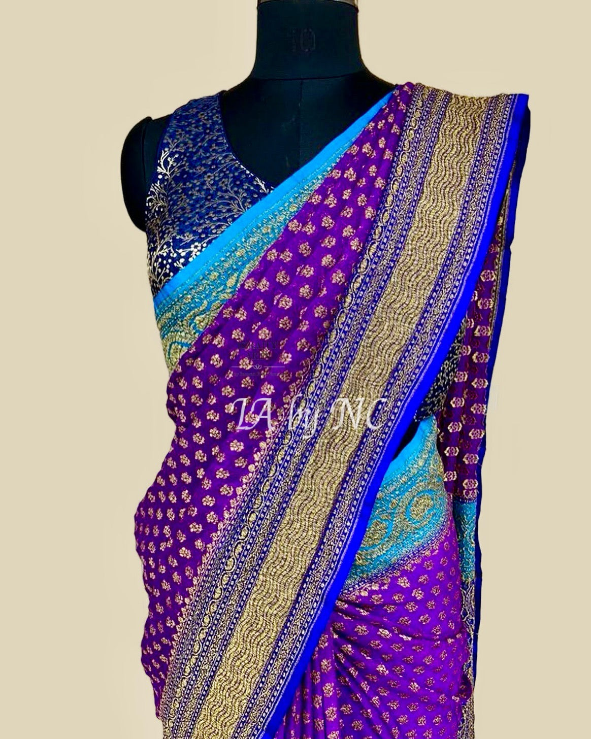 Lollipop Banarasi Pure Khaddi Georgette Saree