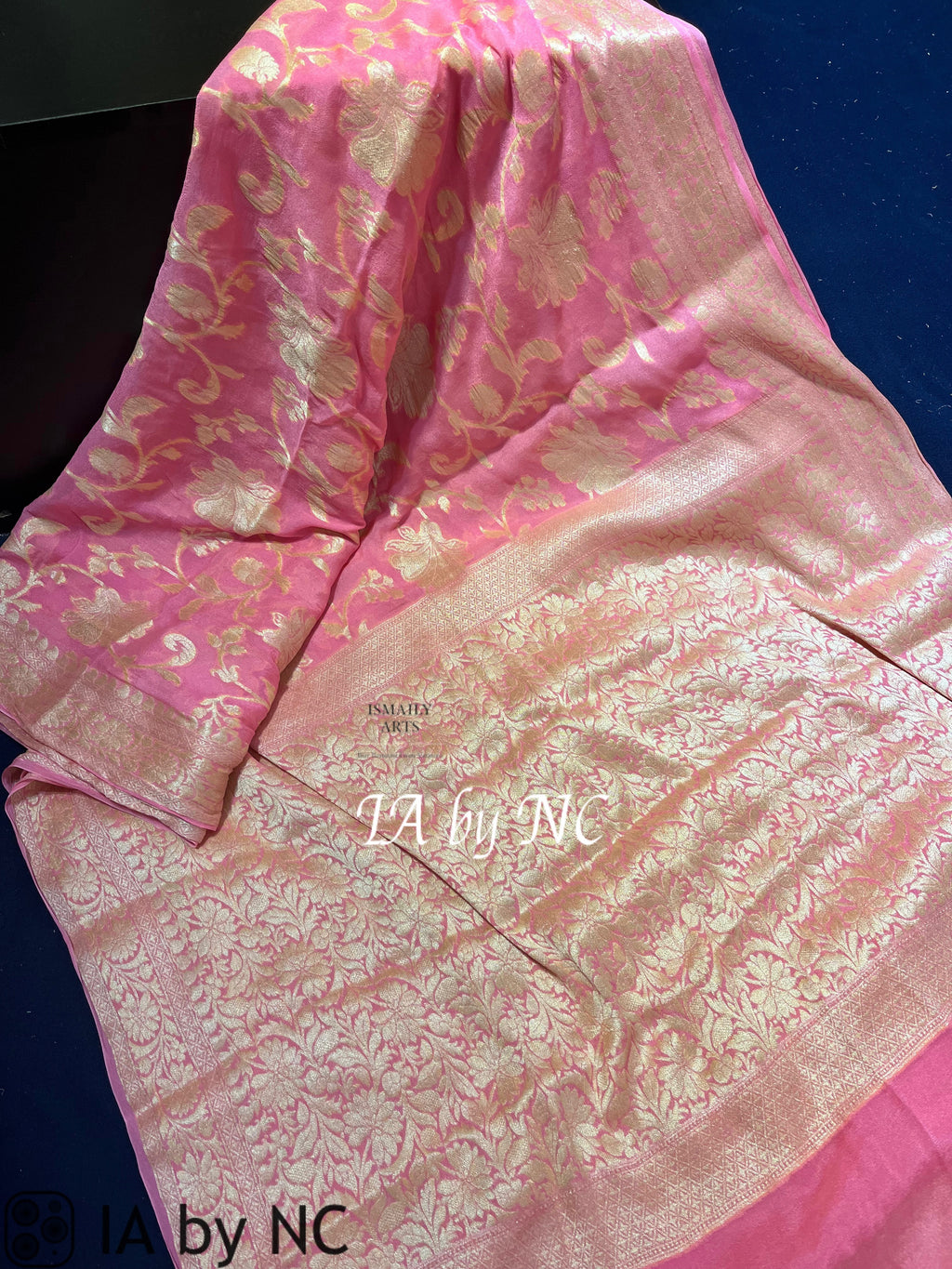 French Banarasi Pure Chiffon Georgette Saree