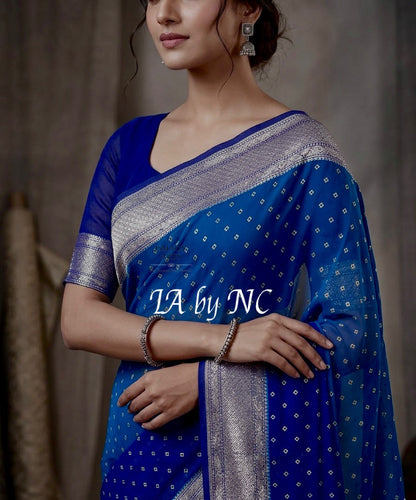 Egyptian Banarasi Pure Khaddi Georgette Saree