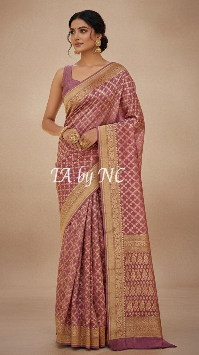 Thulian Banarasi Pure Khaddi Georgette Saree