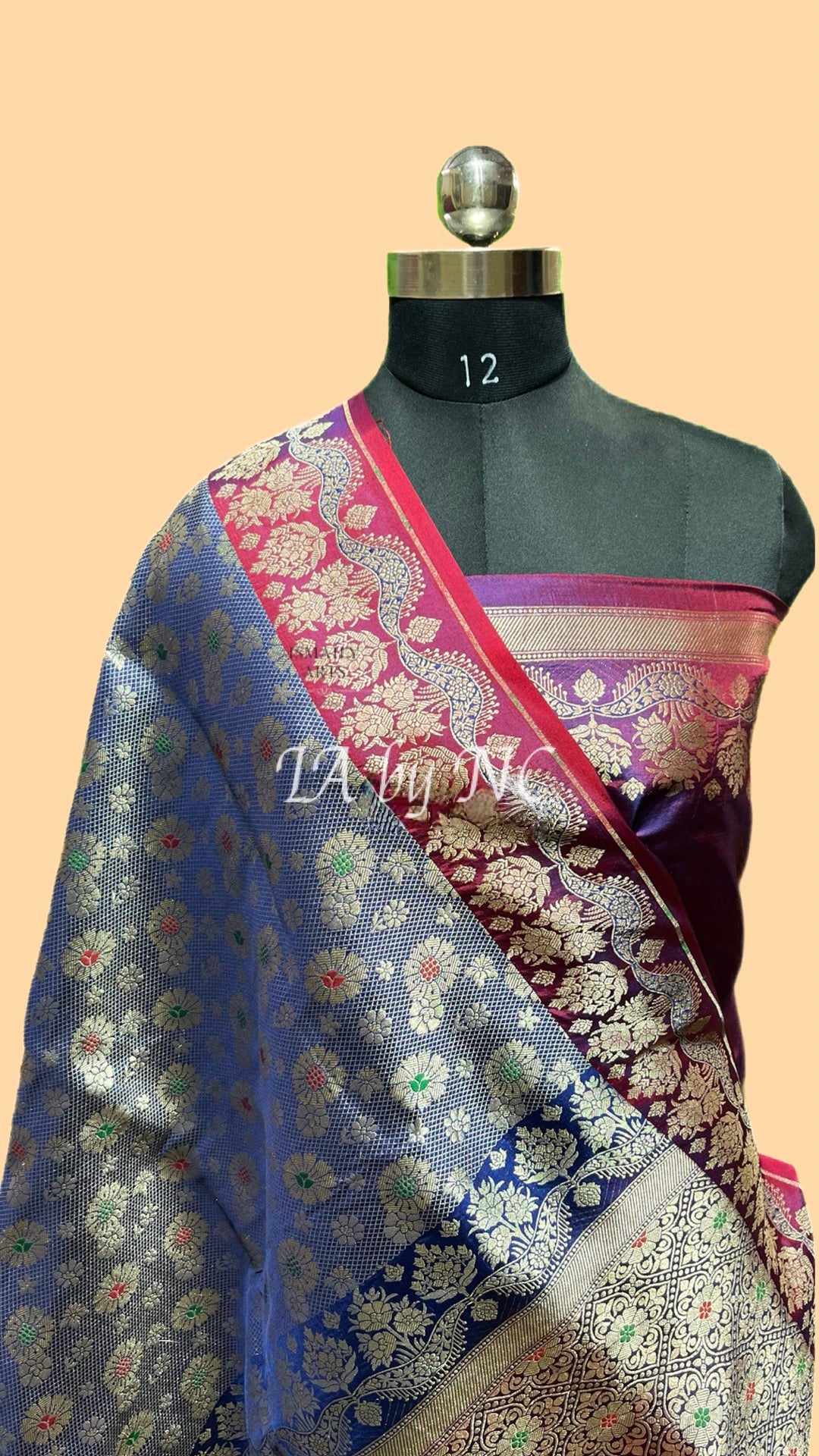 Navy Banarasi Pure Katan Silk Pattu Saree