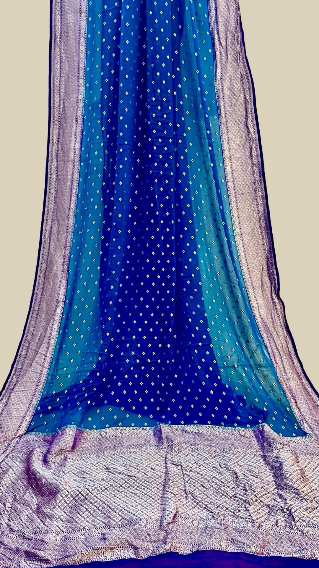 Egyptian Banarasi Pure Khaddi Georgette Saree
