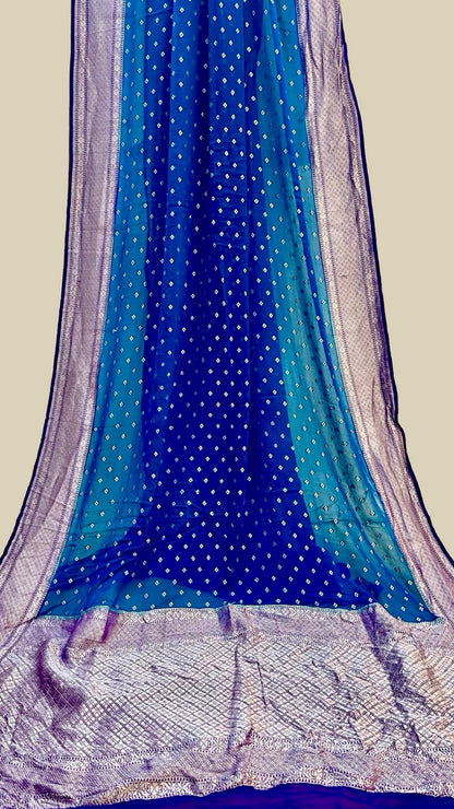 Egyptian Banarasi Pure Khaddi Georgette Saree