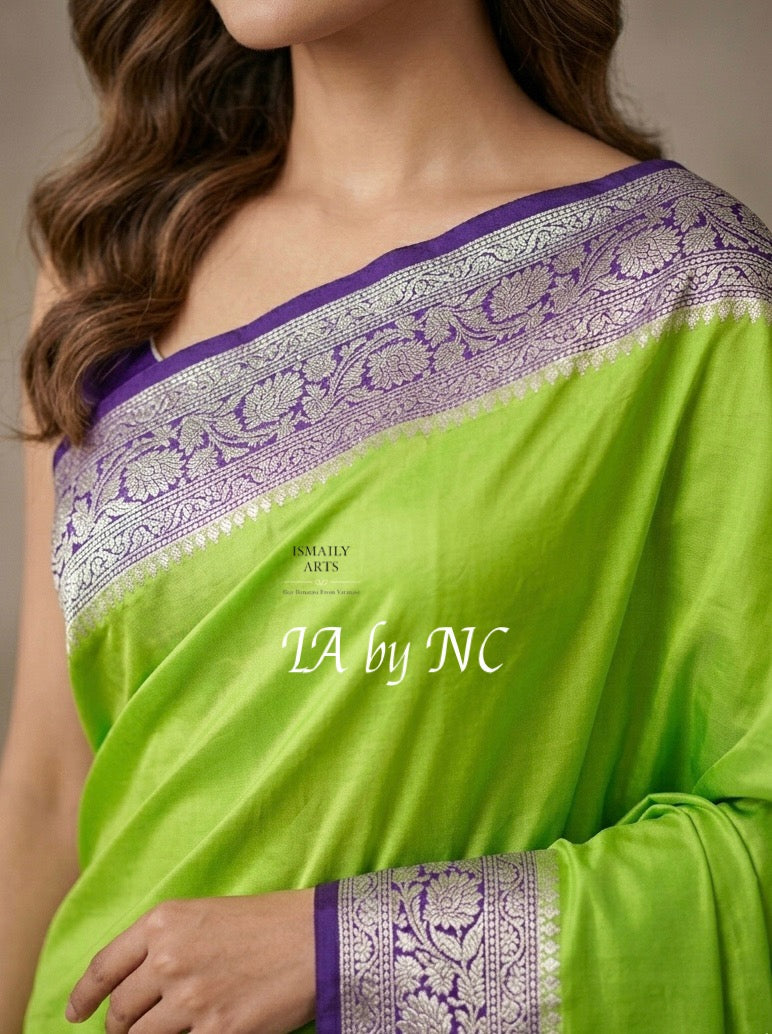 Kelly Banarasi Pure Chiffon Georgette Saree