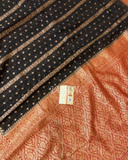 Black Banarasi Pure Khaddi Georgette Saree